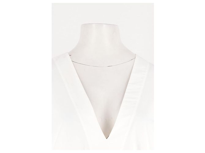 Autre Marque Vestido de algodón blanco - vista 5