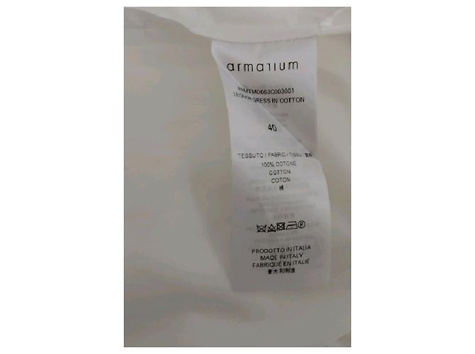 Autre Marque Vestido de algodón blanco - vista 8