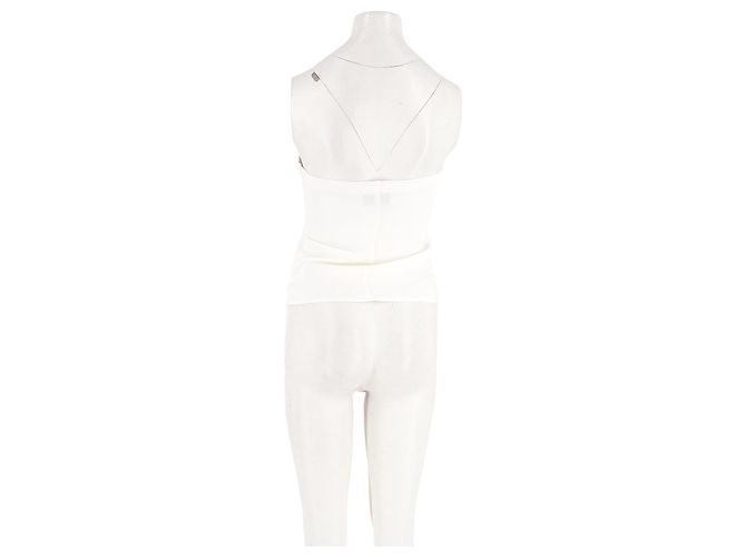 Autre Marque Top cropped branco sem mangas ANEMOS - vista 2