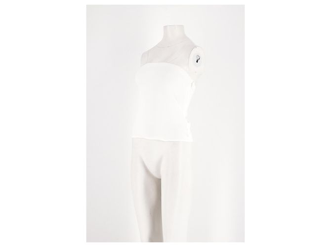Autre Marque Top cropped branco sem mangas ANEMOS - vista 4