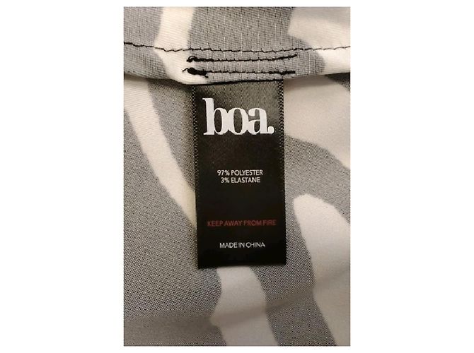 Autre Marque Falda midi BOA negra con estampado de cebra y encaje - vista 6