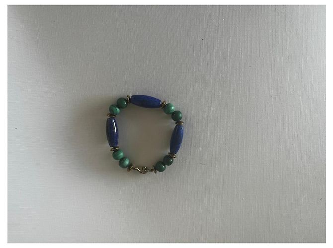 Autre Marque Bracciale in perle Lapis Lazuli e Malachite - vista 6