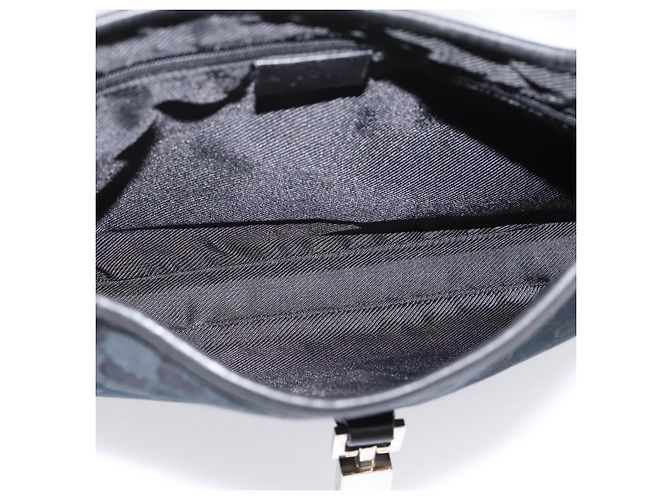 GUCCI GG Canvas Shoulder Bag Black Silver 001 3306 - vista 10