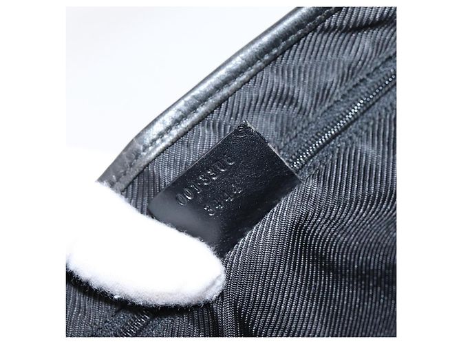 GUCCI GG Canvas Shoulder Bag Black Silver 001 3306 - vista 11