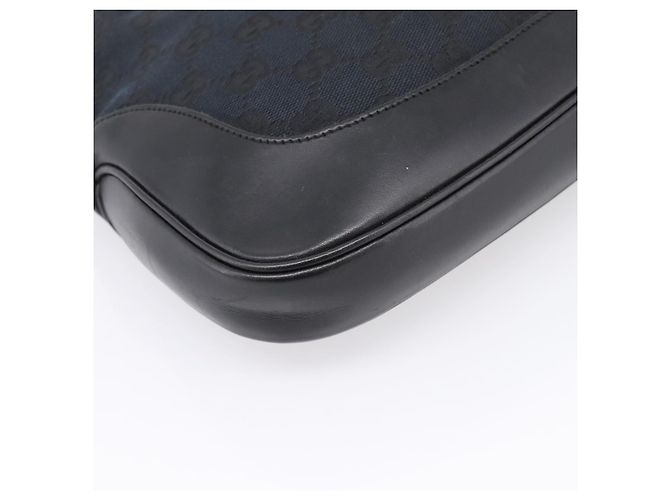 GUCCI GG Canvas Shoulder Bag Black Silver 001 3306 - vista 14