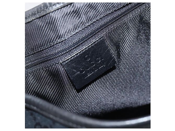 GUCCI GG Canvas Shoulder Bag Black Silver 001 3306 - vista 18