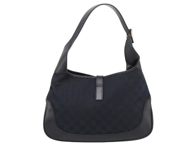 GUCCI GG Canvas Shoulder Bag Black Silver 001 3306 - vista 2