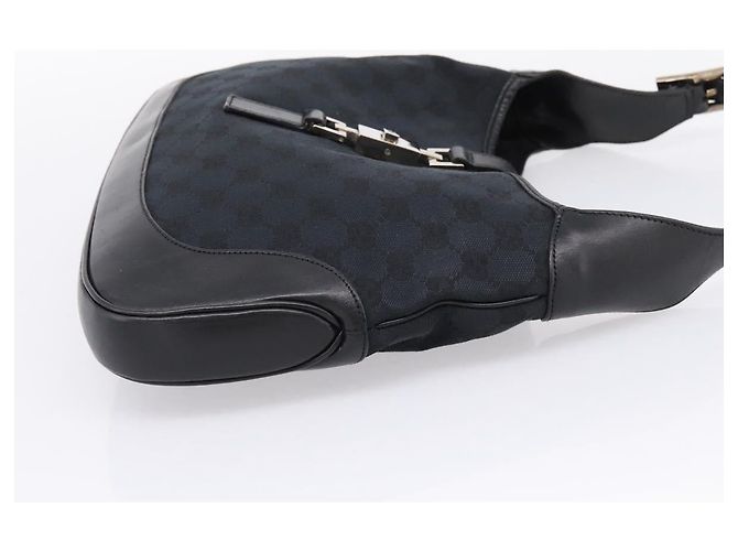 GUCCI GG Canvas Shoulder Bag Black Silver 001 3306 - vista 4
