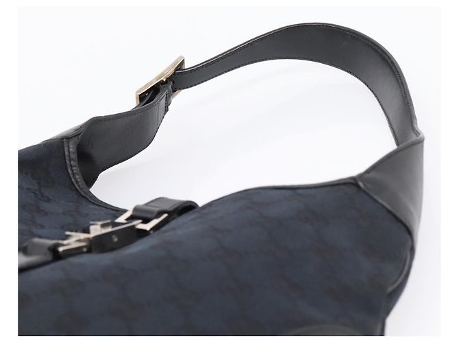 GUCCI GG Canvas Shoulder Bag Black Silver 001 3306 - vista 8