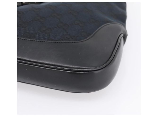 GUCCI GG Canvas Shoulder Bag Black Silver 001 3306 - vista 9