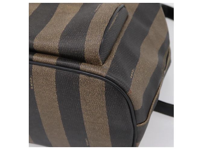 FENDI Pecan Canvas Backpack PVC Black Brown gold 259290 - vista 15