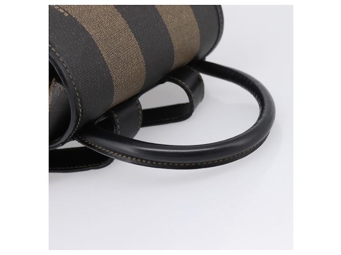 FENDI Pecan Canvas Backpack PVC Black Brown gold 259290 - vista 7