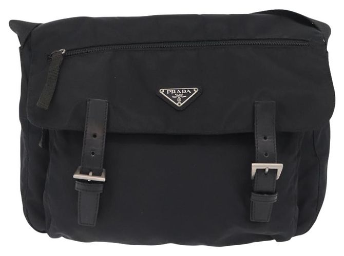 PRADA Shoulder Bag Nylon Black Silver - vista 13