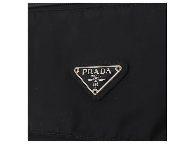 PRADA Shoulder Bag Nylon Black Silver - vista 21