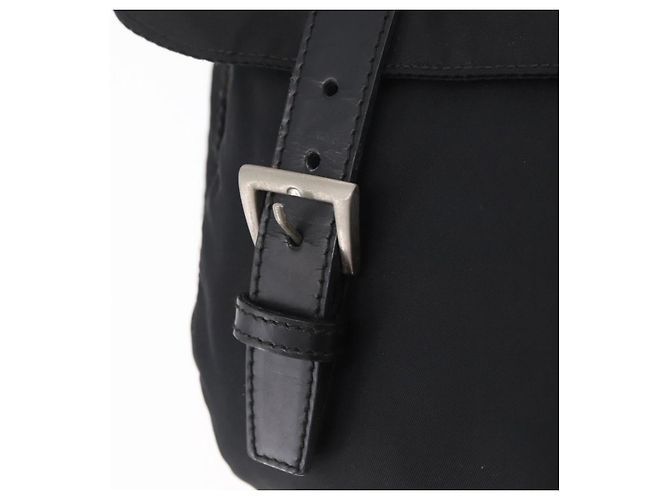 PRADA Shoulder Bag Nylon Black Silver - vista 22
