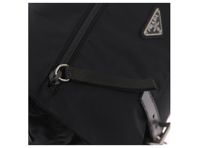 PRADA Shoulder Bag Nylon Black Silver - vista 24