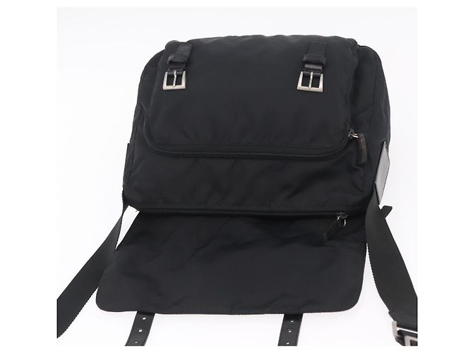 PRADA Shoulder Bag Nylon Black Silver - vista 26
