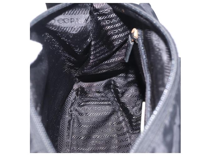 PRADA Shoulder Bag Nylon Black Silver - vista 30