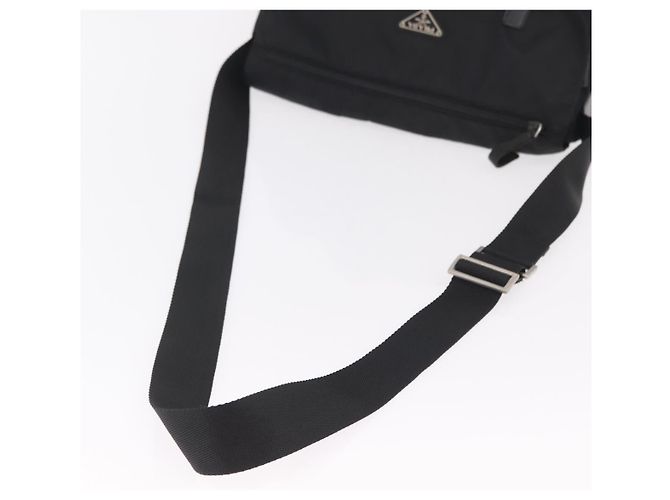 PRADA Shoulder Bag Nylon Black Silver - vista 7