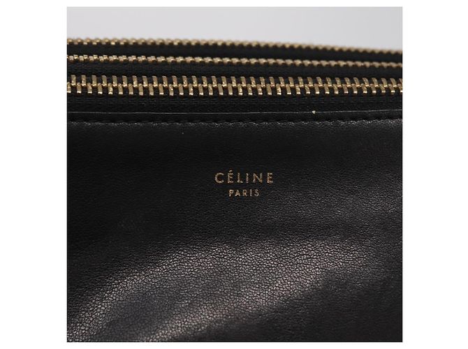 Céline CELINE Trio Shoulder Bag Leather Black Gold Tone - vista 22