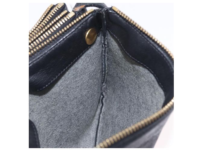 Céline CELINE Trio Shoulder Bag Leather Black Gold Tone - vista 25