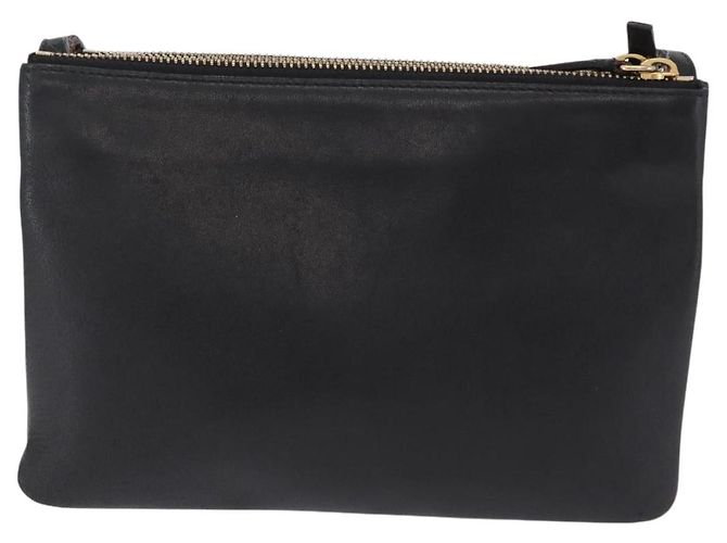 Céline CELINE Trio Shoulder Bag Leather Black Gold Tone - vista 3