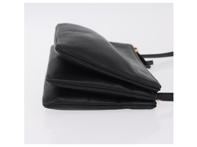 Céline CELINE Trio Shoulder Bag Leather Black Gold Tone - vista 4