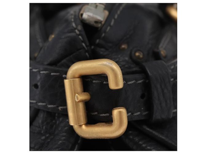 Chloé Chloe Paddington Hand Bag Leather Black Gold Tone - vista 4