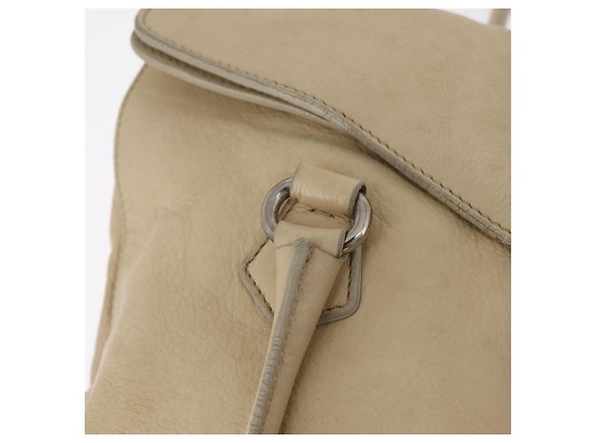 PRADA Tote Bag Leather Ivory Silver - vista 17