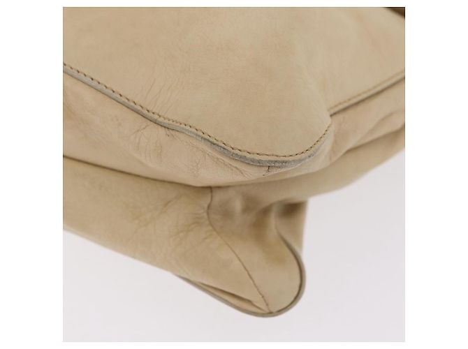 PRADA Tote Bag Leather Ivory Silver - vista 20
