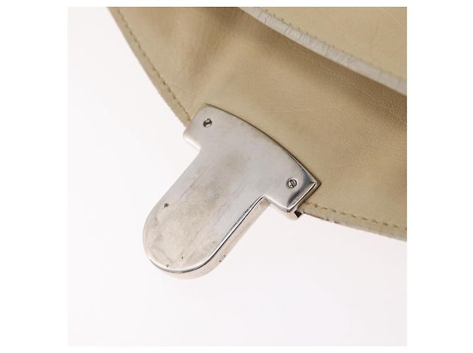 PRADA Tote Bag Leather Ivory Silver - vista 26