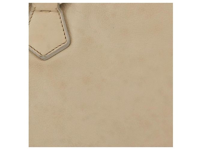 PRADA Tote Bag Leather Ivory Silver - vista 3