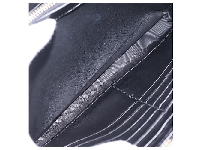 Autre Marque Saint Laurent Wallet On Chain Shoulder Bag Satin Black Gold - vista 10