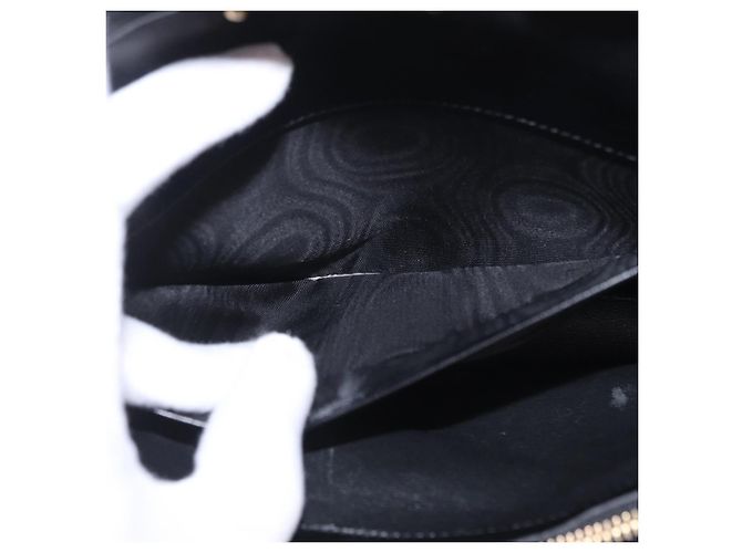 Autre Marque Saint Laurent Wallet On Chain Shoulder Bag Satin Black Gold - vista 25