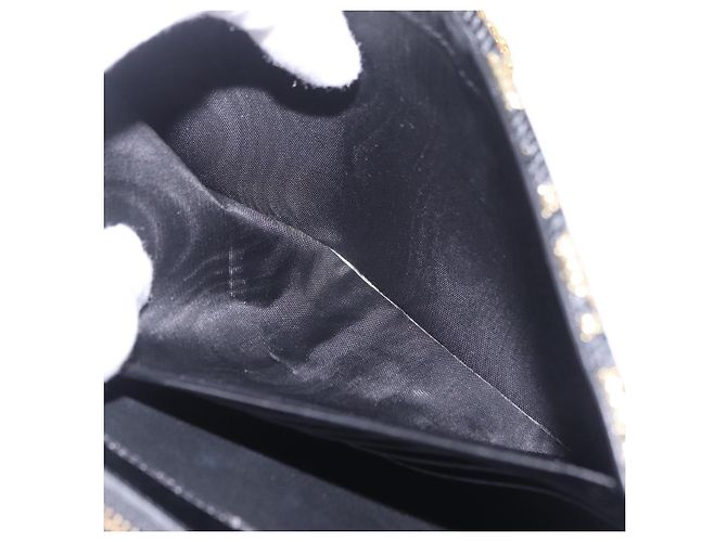 Autre Marque Saint Laurent Wallet On Chain Shoulder Bag Satin Black Gold - vista 26