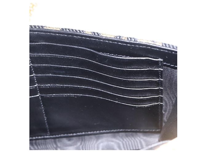 Autre Marque Saint Laurent Wallet On Chain Shoulder Bag Satin Black Gold - vista 27