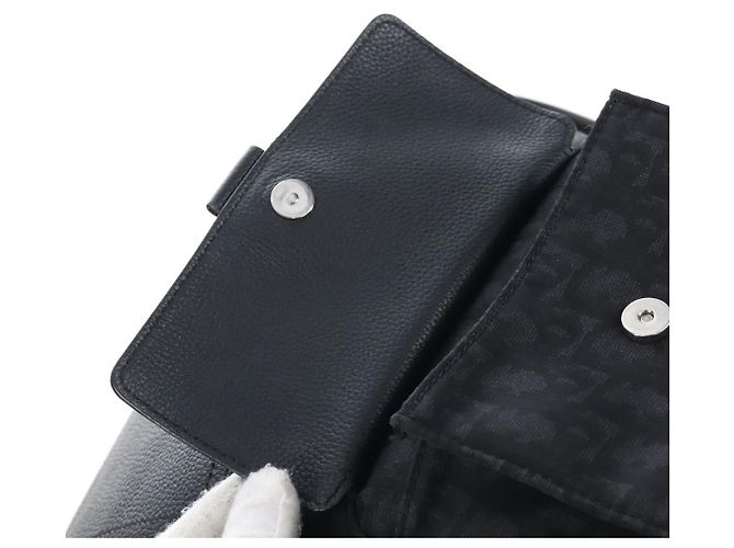 Christian Dior Trotter Motion Oblique Backpack Nylon Black Silver - vista 21