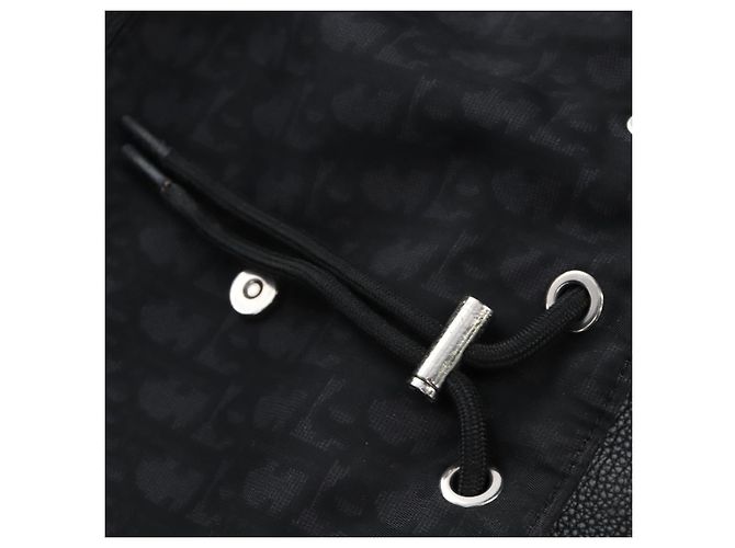 Christian Dior Trotter Motion Oblique Backpack Nylon Black Silver - vista 24