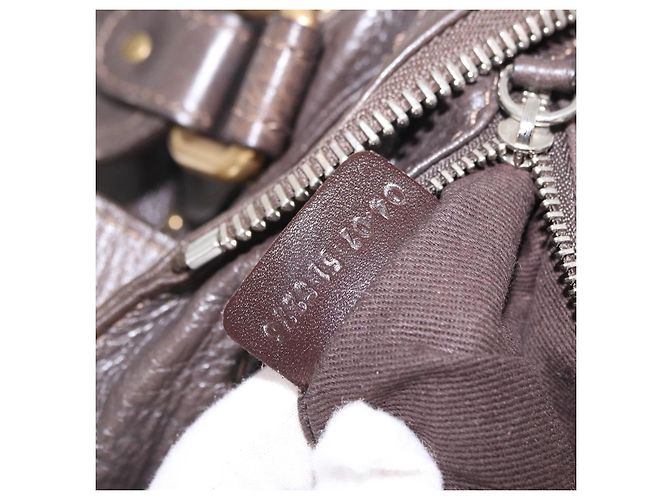 Chloé Chloe Paddington Hand Bag Leather Brown Gold Silver - vista 12