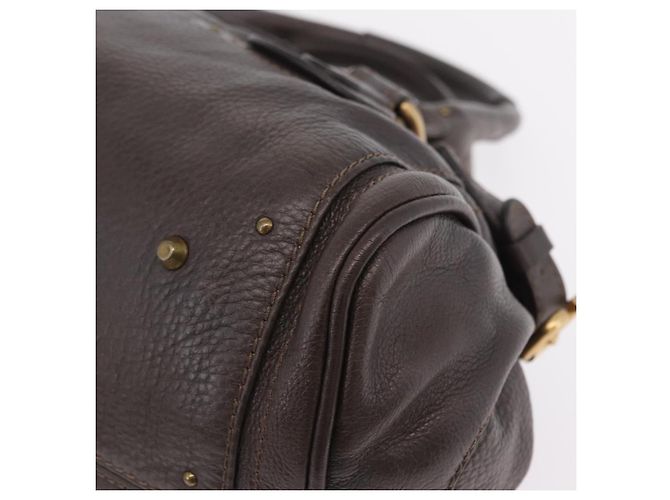 Chloé Chloe Paddington Hand Bag Leather Brown Gold Silver - vista 14