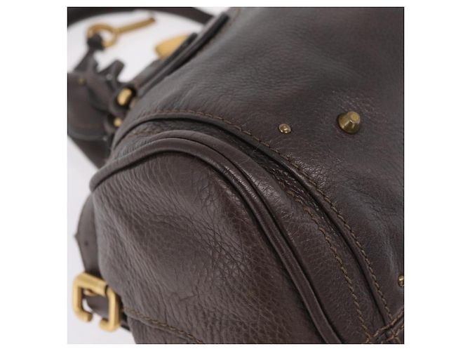 Chloé Chloe Paddington Hand Bag Leather Brown Gold Silver - vista 15