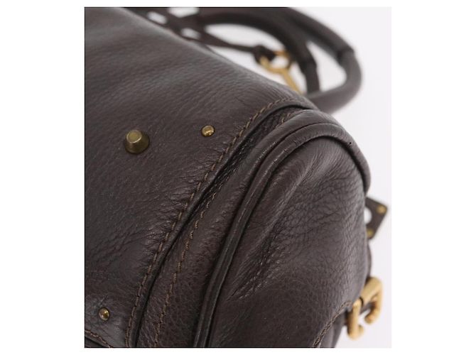 Chloé Chloe Paddington Hand Bag Leather Brown Gold Silver - vista 16