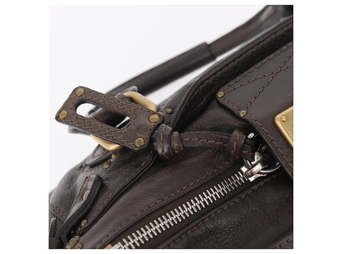 Chloé Chloe Paddington Hand Bag Leather Brown Gold Silver - vista 18