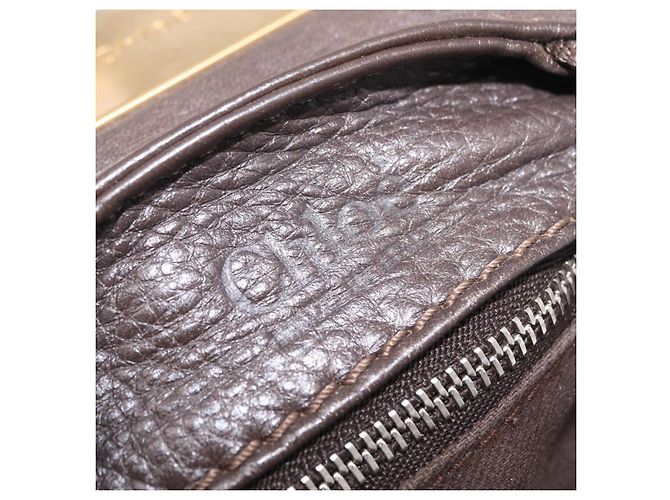Chloé Chloe Paddington Hand Bag Leather Brown Gold Silver - vista 21