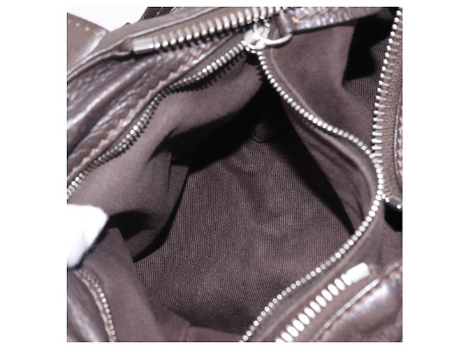 Chloé Chloe Paddington Hand Bag Leather Brown Gold Silver - vista 25