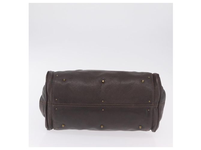 Chloé Chloe Paddington Hand Bag Leather Brown Gold Silver - vista 5