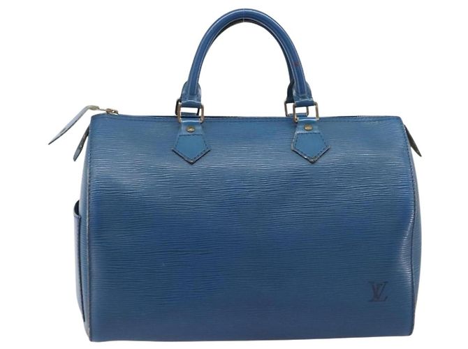 LOUIS VUITTON Epi Speedy 30 Hand Bag Toledo Blue M43005 LV - vista 2