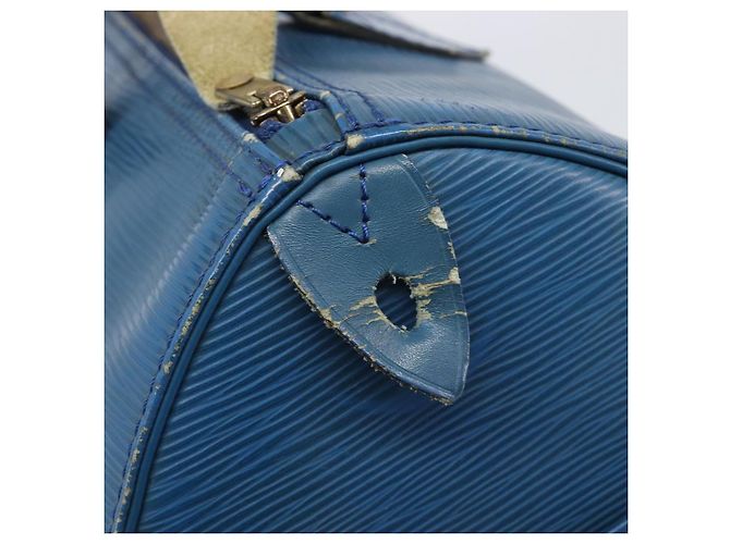 LOUIS VUITTON Epi Speedy 30 Hand Bag Toledo Blue M43005 LV - vista 21