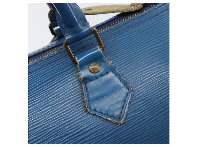 LOUIS VUITTON Epi Speedy 30 Hand Bag Toledo Blue M43005 LV - vista 23