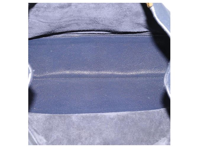 Miu Miu Tote Bag Leather 2way Navy Gold - vista 10